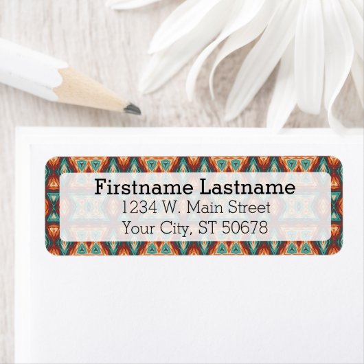 Orange Rot Türkis Rustikale Kabine Mosaik Muster (Insitu)