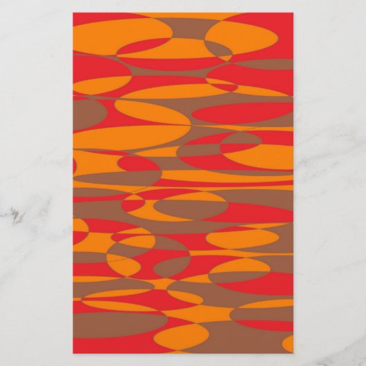 Orange, Rot und Braun Briefpapier (Vorderseite)