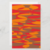 Orange, Rot und Braun Briefpapier (Vorne/Hinten)
