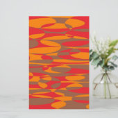 Orange, Rot und Braun Briefpapier (Stehend Vorderseite)