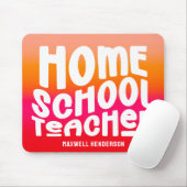 Orange-Rot-Verlauf Homeschool-Lehrer-Textdesign Mousepad (Mit Mouse)