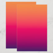 Orange Rot Violette Farbe Briefpapier (Vorne/Hinten)