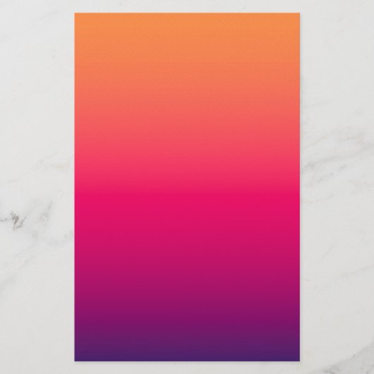 Orange Rot Violette Farbe Briefpapier (Vorderseite)