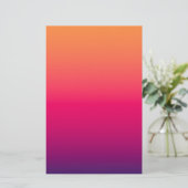 Orange Rot Violette Farbe Briefpapier (Stehend Vorderseite)