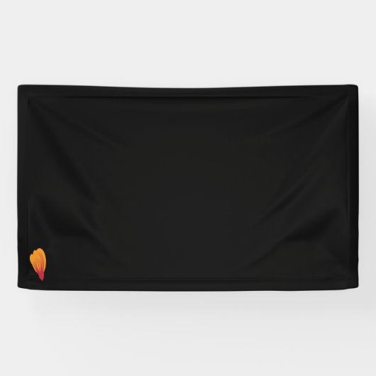 Orange, rote Farbklammer Art Vinyl Banner (Horizontal)