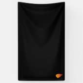 Orange, rote Farbklammer Art Vinyl Banner (Vertikal)