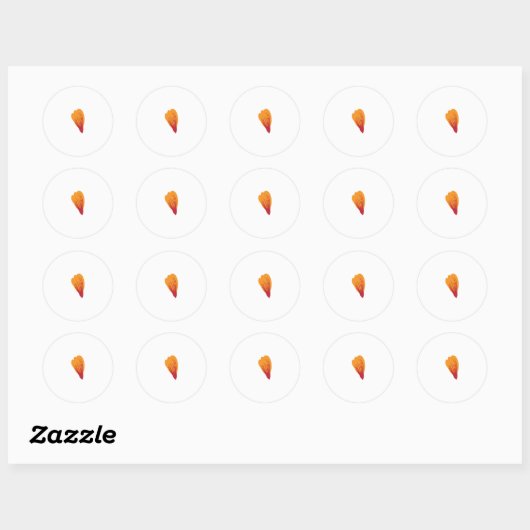 orange, rote Farbklammer, Sticker (Blatt)
