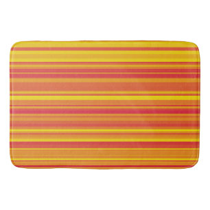 Orange Rote Gelbe Streifen Badematte