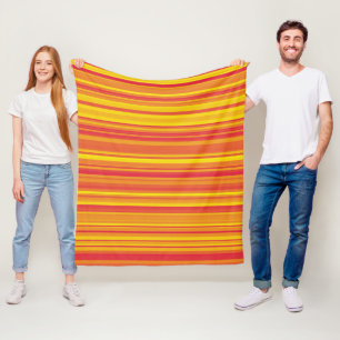 Orange Rote Gelbe Streifen Fleecedecke