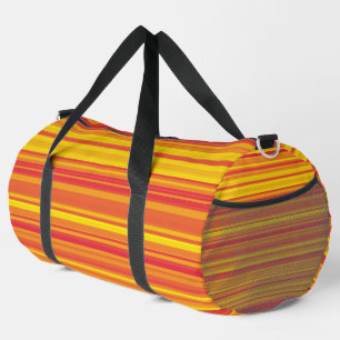 Orange Rote Gelbe Streifen Groß Duffle Bag