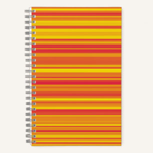 Orange Rote Gelbe Streifen Notizblock