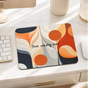 Orange Rote Geoshapes-Mauspad Mousepad