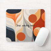 Orange Rote Geoshapes-Mauspad Mousepad (Mit Mouse)
