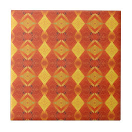 Orange rote goldene geometrische Mosaik Design kit Fliese