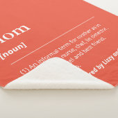 Orange rote humorvolle Mama Definition Namen Kinde Sherpadecke (3/4)