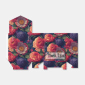 Orange rote lila florale elegante Kalligrafie Geschenkschachtel (Ungefaltet)