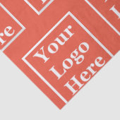 Orange-rote Logos für Unternehmen hier Vorlage Seidenpapier (Detail)