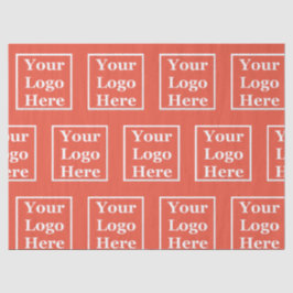 Orange-rote Logos für Unternehmen hier Vorlage Seidenpapier