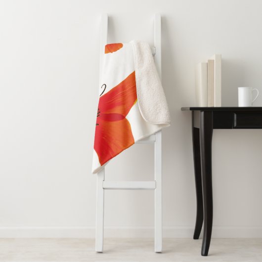 Orange Rote Mohnblüten mit drei Namen Sherpadecke (Beispiel)