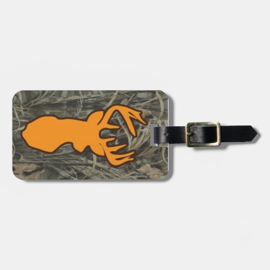 Orange Rotwild-Kopf-Camouflage-Gepäck-Umbau Gepäckanhänger (Vorderseite horizontal)