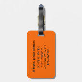 Orange Rotwild-Kopf-Camouflage-Gepäck-Umbau Gepäckanhänger (Rückseite vertikal)