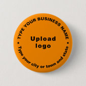 Orange Round Button für die Markenbezeichnung (Vorderseite)