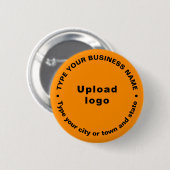 Orange Round Button für die Markenbezeichnung (Vorne & Hinten)