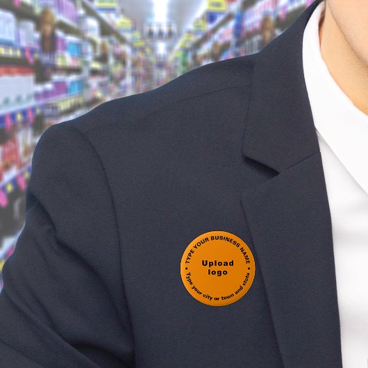 Orange Round Button für die Markenbezeichnung
