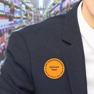 Orange-Round-Form-Name-Tag für die Handelsmarke Namensschild