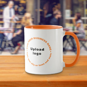 Orange Round Pattern of Business Texte Combo-Tasse Tasse