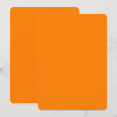 Orange Rounded Invasion Einladung (Vorne/Hinten)