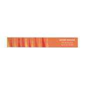 Orange Row of Tassels Wraparound Address Label (Person)