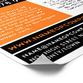 Orange Rubbish Skip, Skip/Dumpster Company Poster (Ecke)