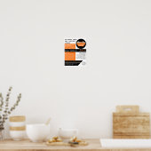 Orange Rubbish Skip, Skip/Dumpster Company Poster (Küche)