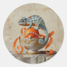 Orange - runde Sticker für Schreibwaren