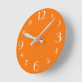 Orange Runde Wanduhr (Winkel)