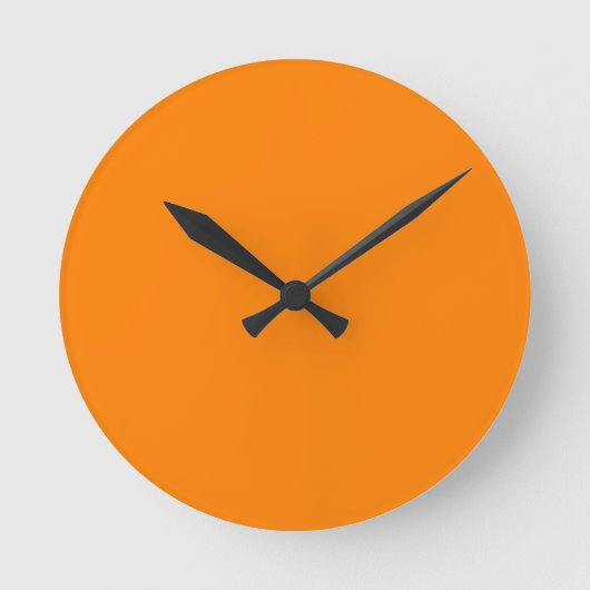 Orange Runde Wanduhr (Vorderseite)