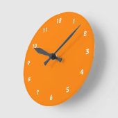 Orange Runde Wanduhr (Winkel)
