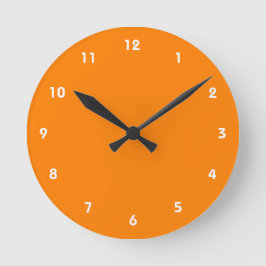 Orange Runde Wanduhr