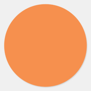 Orange Runder Aufkleber