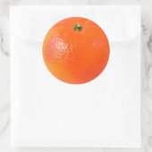 Orange Runder Aufkleber (Tasche)