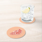 Orange Runder Pappuntersetzer (Vor Ort)