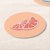 Orange Runder Pappuntersetzer (Angewinkelt)