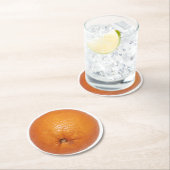 Orange Runder Pappuntersetzer (Vor Ort)