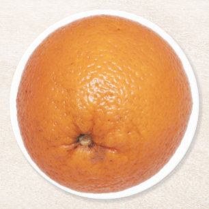 Orange Runder Pappuntersetzer