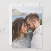 Orange Rust Fall Herbst Blumenhochzeit Foto Einladung (Rückseite)