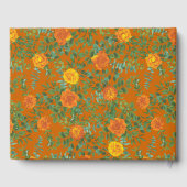 Orange & Rust Fall Peony & Rose Blumenhochzeit Gästebuch (Rückseite)