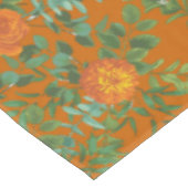 Orange & Rust Fall Peony Rose Blumenzehen Tischdecke (Schrägansicht)