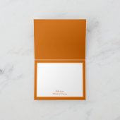 Orange & Rust Fall Peony Rose Hochzeit Vielen Dank Dankeskarte (Innenseite)