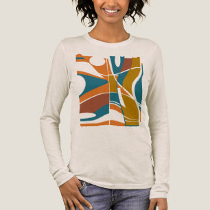 Orange Rust Gold Aquamarin, fett großes MCM Abstra Tri-Blend Shirt